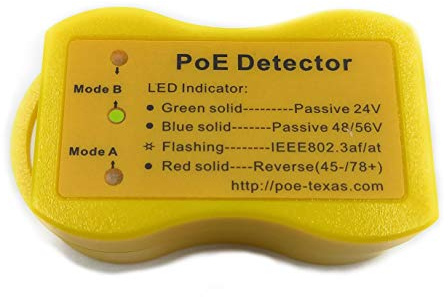 Detector PoE - Herramienta de prueba de detección de cable PoE World Ethernet para método y voltaje aproximado del interruptor PoE, se aplica con inyector pasivo 802.3af/at/bt 568A 568B