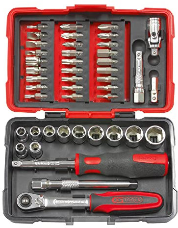 KS Tools - 922.0644 - Coffret de douilles et accessoires ULTIMATE 1/4 - Mallette outils 44 pièces