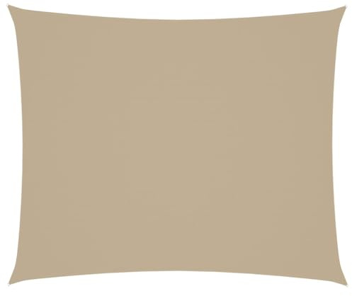 vidaXL Toldo de Vela Rectangular Tela Oxford Beige 4x6 m