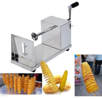 OISE ART STORE Trade Shop - Taglia Affetta A Spirale Ricciolo Patate in Acciaio Inox Professionale Chips