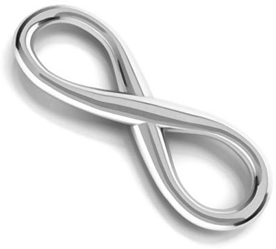 My-Bead 1 pièce carrier pendentif infini argent 925 charms 16.5mm infinity pour bracelets et chaînes DIY