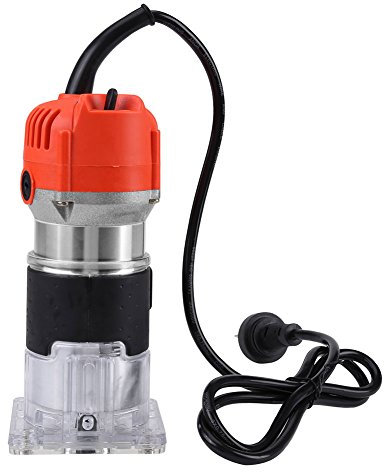 Fresatrice Verticale Legno, 220V Power Router Trimmer, 30000r / min Velocità a vuoto, Adatto per la Lavorazione del Legno Come Rifilatura Sbavatura Scanalatura Intaglio