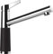 SCHOCK Grifo de cocina SC-510 Nero – Grifo de baja presión CRISTADUR con caño fijo y conexiones estándar