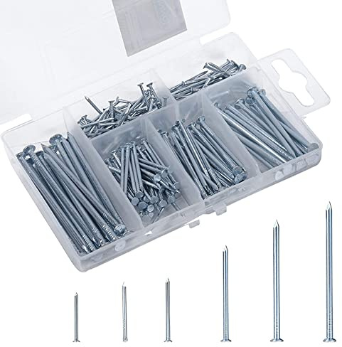 280Pièces Assortiment de Clous Set,Clous à Petite Tête,Clou Bois,Clous Meubles pour Accrocher des Tableaux Accessoires de Fixation