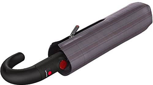 Knirps Herren Taschenschirm T.260 Duomatik Rundhakengriff mit ecorepel-Technologie 2Line Up - Stone