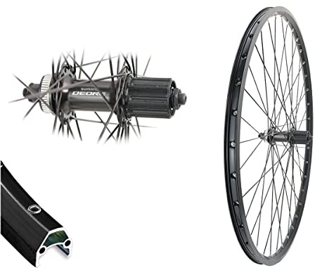 Bärwinkels Hinterrad 28 Zoll Disc Hohlkammer Shimano Deore M5100 schwarz Centerlock 8,-9,-10 Fach 19-622
