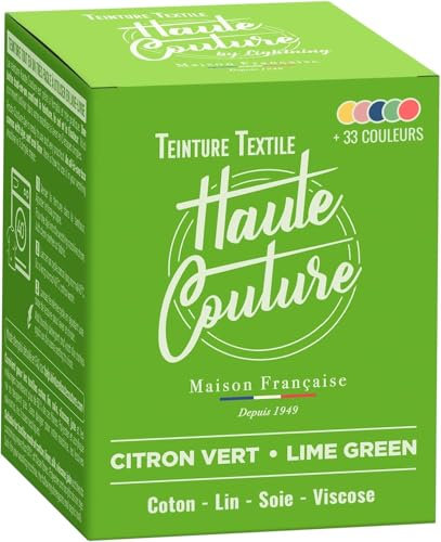 Haute Couture Grün Textilfarbe – 350g – GrünLimette - Alles-in-Einem – Fertig zur Anwendung für Kleidung und Stoffe