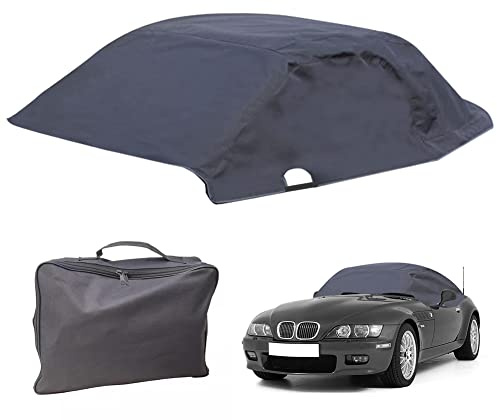 Federedevo Half Cover for BMW Z3, Waterproof, Custom Fit Car Roof Cover | Fits BMW Z3 E36/7 Roadster, Waterproof Soft Top Roof Protector, Anti-UV Heat Insulation, Windproof Straps, Bag