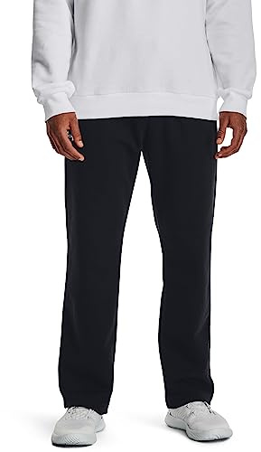 Under Armour Men's Rival Fleece Pants, (001) Black / / White, Small