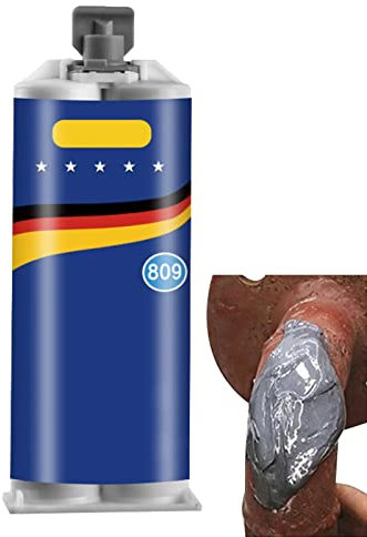 Stalf Pegamento industrial, metal líquido, pasta reparación encuadernación metal, pasta gel reparación (A+B), adhesivo unión metal para hierro fundido, pasta