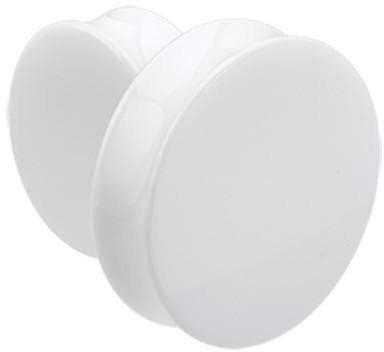 1 PAIR (2pcs) ACRYLIC PLUGS Double Flare Gauges Solid Saddle Thin Ear Flesh Tunnels 1039 (13/16 (20MM), White)