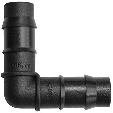 Jardibric - Raccordi per tubo principale irrigazione localizzata - Goccia a goccia Ø16 mm (10 Gomiti scanalati)