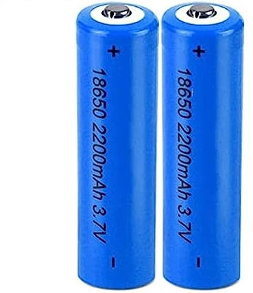 Baterías Recargables, batería de Iones de Litio de 3,7 V, 2200 mAh, batería de Litio de Capacidad Completa, para Luces solares, Timbre, Luces de jardín, linternas, 2 Piezas, Cabeza Puntiaguda