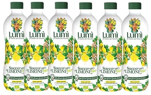 Succo di limone Lumì BIO 100% naturale - Confezione da 6 bottiglie da 1Lt