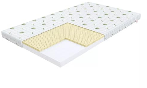 Matratze 80x160 Kinder H2-H3 Latex - Bambo - Schaumstoff Matratzen 8cm Dicke für Kinderbett - Kindermatratze 80x160 - Schaumstoffmatratze T25 mit Latexschicht - Bett Matratze