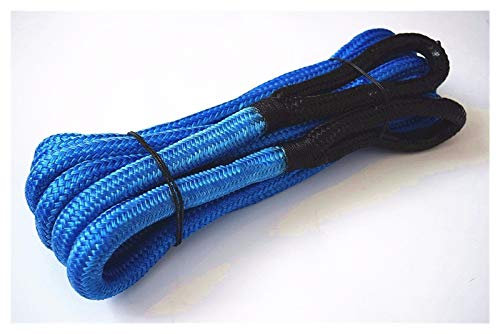 BomDog Abschleppseil, Blau, 19 Mm X 9 M, 3/4 Zoll X 30 Fuß, Abschleppseil, Doppeltflochtenes Nylon-Bergungsseil, Energieseil