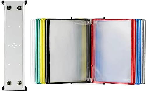 Hängemappen-Organizer für die Wand, 20 Taschen Poster Flip, A4-Ordner mit magnetischem Boden, Dokumentenhalter geeignet for Büro/Werkstatt/Messehalle/Hotelrezeption