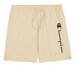 Champion Hombre Legacy - Pantalones Cortos de Playa con Logotipo Grande, Beige (MS091), M, Beige (Ms091), M