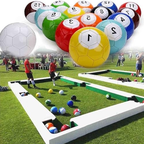 16 Stück Snook-Fußball, Billard-Snooker-Fußball, verschleißfester Snooker-Ball, riesiger Snooker-Fußball, Straßenspiel, Sport, Unterhaltung für Erwachsene im Freien, Geschenk für Erwachsene, 20cm