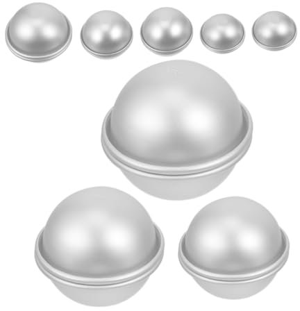 HAPINARY 16stücke Teiliges Aluminium-badebomben-formset Multifunktionale Badekugel-formen Einfache Entformung Für Seifen Badesalzball-herstellung Diy Bastelset Für Zuhause Und Profis