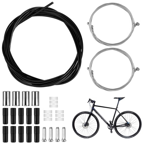 26 Pezzi Cavo Freno Bici Set, Filo Freno Bicicletta, Universale Filo Freno Bici, Cavo Freno Bicicletta, Set Cavo Freno Cambio Bicicletta, Freni Bici per Mountain Bike, Bici da Corsa, Biciclette