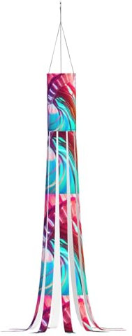 jingong Halloween-Windsack mit buntem Quallen-Druck, saisonaler Windsack, perfekt für Halloween-Dekoration
