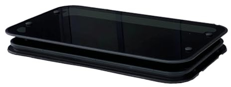 DeinVan.de universal Echtglas Dachluke L 53x97cm, Dachhaube, Dachfenster, geeignet für Kastenwagen, Camper, Vans und Wohnmobile