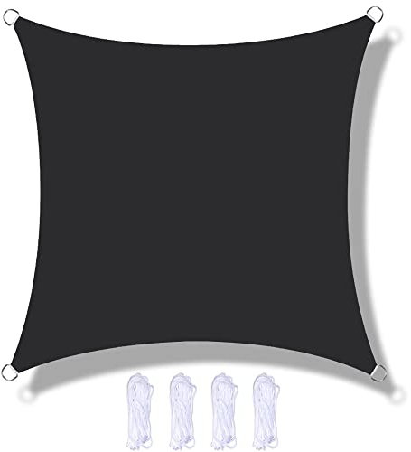 Generico Vele ombreggianti 5m x 5m Vela ombreggiante Quadrata Impermeabile e Resistente ai Raggi UV per Patio Giardino Esterno Ristorante Cortile Giardino Patio