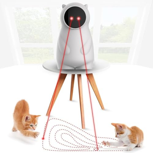 WUGEIN Elektrisches Katzenspielzeug, echte Freizeit-Strecke, interaktives Katzenspielzeug, wiederaufladbar, interaktives Spielzeug für Katzen / Hunde im Innenbereich
