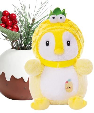 Fruit Penguin Plush Toy, Cute Stuffed Animal Doll & Soft Cuddly Companion, Penguin Plush for Kids Teens Adults Collectors Bedroom Nursery Sofa Bed Playtime or Travel Gift