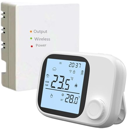 Termostato con WiFi - Dispositivos con Pantalla Digital | Termostato Inteligente con Wi-Fi | Control por App Y Voz para Hogar Familiar Lugar De Trabajo Dormitorio Sala De Estar Apartamento
