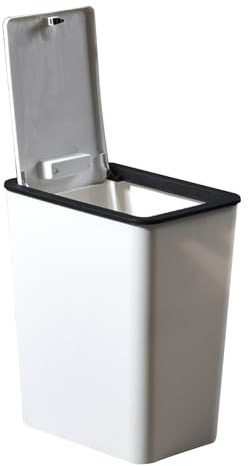 Skräpburk - 13 liter litet utrymme kökssoptunna, tyst öppningslock med automatisk rörelsesensor, papperskorgar i rostfritt stål | Elegant kammardesign