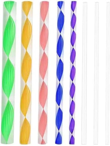 Zcccc Herramientas de punteado para pintar, 8 piezas de tacos acrílicos, varillas cilíndricas de colores, palillos redondos transparentes, varios tamaños, herramientas de punteado de mandala para