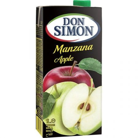 Zumo de pomme 1 L DON SIMON– Pack de 4 briques – Jus de pomme à partir de concentré – Goût naturel