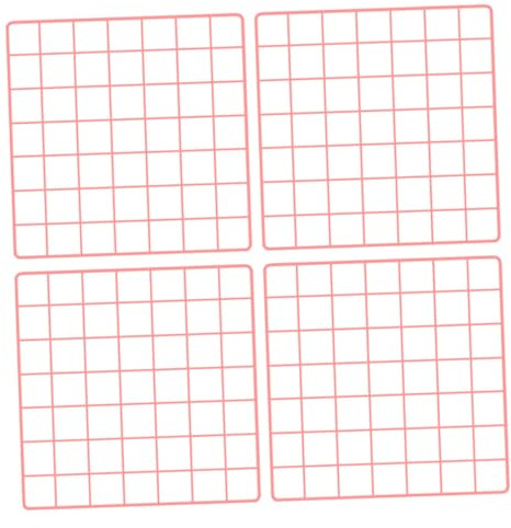Levemolo 4 Piezas de Rejilla Metálica Rosa para Colgar Fotos, Adorno de Pared de Hierro Ligero y Resistente, Decoración para Habitación Femenina, Adecuado para Exhibición y Organización