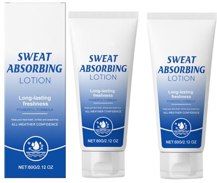 Loción Antitranspirante Facial,Crema Antitranspirante Facial,Bloquea el Sudor y Controla la Piel Grasa,Loción Antitranspirantes,Antitranspirantes,2PC