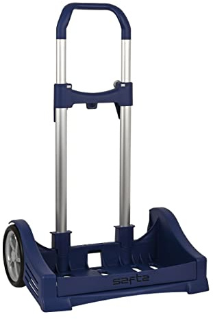 Safta Carro Evolution para Mochilas Escolares Plegable Ligero Resistente Diseño Único 400X280X850Mm, Azul