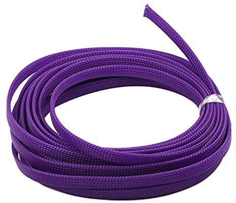 Othmro 1Pc Cable Tidy Sleeve, 5m Cable Protector, Desk Cable Management Cable Organizers Wire Tidy for TV/PC USB Cable, Pet Cable Protector, Purple (Width: 8mm)