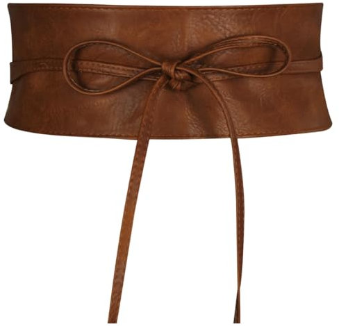 Frentree Damen Taillengürtel, breiter Wickelgürtel Obi Gürtel zum Schnüren Hüftgürtel Bindegürtel