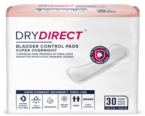 Dry Direct Overnight Bladder Control Pads (Pack of 30) by Parentgiving