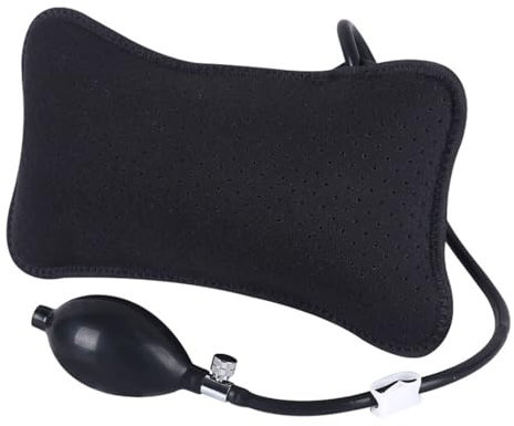 Agatige Aufblasbare Lendenwirbelsäulenkissen, tragbare atmungsaktive Reise -Lendenkissen Low Rückenstütze Rückenstütze Kissen Luftblase mit Pumpe für Heimreise und Auto, 29,5 x 17 cm