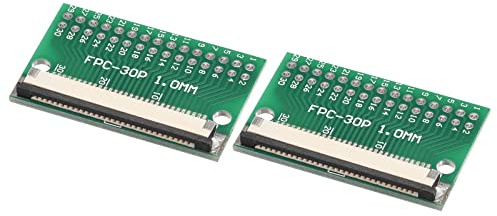 sourcing map FPC FFC Converter Connector Board 30P 1.0mm on Socket Side, Back 0.5mm, to DIP 2.54mm for LCD 3D Printer DVD TV Laptop Audio Pack of 2