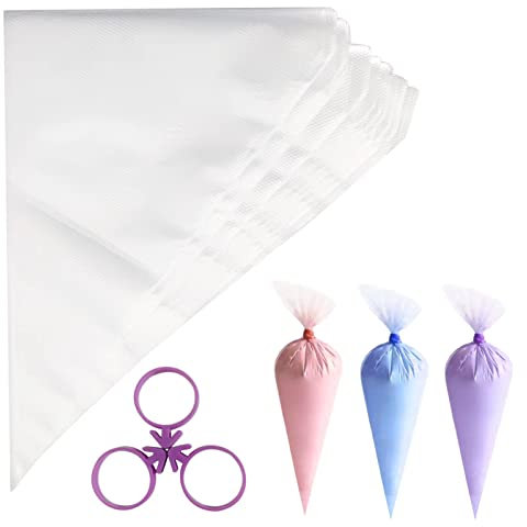 100 mangas pasteleras desechables profesionales, adecuadas para decorar pasteles o pasteles.