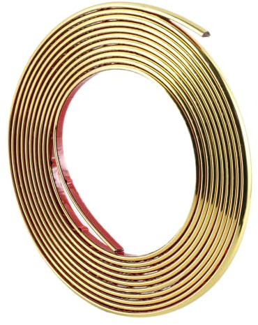 Gaahing 10m Schale und Stick Formung Wand Trim, flexibler selbstklebender dekorativer Streifen für Fliesen, Spiegel, Decke, Boden, Platte, Schrank