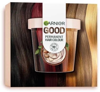 Garnier Good Permanent Hair Dye Premium Starter Kit, 7.12 Sweet Latte, Up To 100% Grey Coverage, 8 Weeks Long-Lasting Colour, No-Drip Application