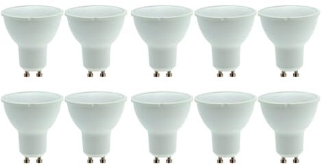 BARCELONA LED - Pack de 10 Bombillas LED GU10 de 5W (equivalente a 50W), 4200K Blanco Neutro, 420 Lúmenes, Bombillas de bajo consumo, no regulables, para hogar, oficina, tienda.