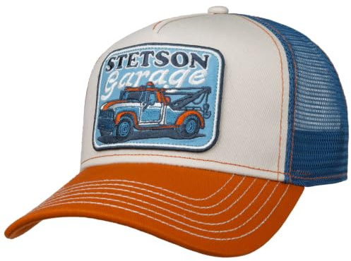 Stetson Cappellino Trucker Towing Service Uomo - cap Berretto Baseball Mesh Snapback, con Visiera, Visiera Estate/Inverno - Taglia Unica Blu