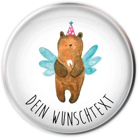 Mr. & Mrs. Panda Personalisierter Waschbecken Stöpsel Bär Zahnfee - Personalisierte Geschenke, Milchzahn, Erster Zahn, Waschbeckenstopfen personalisiert, Teddy, Badstöpsel mit Namen, Wunschtext, Fee