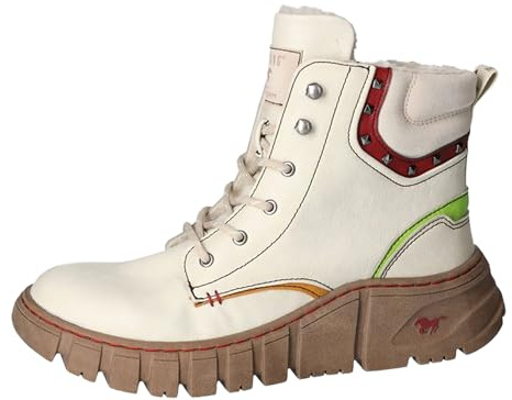 MUSTANG Damen Stiefelette Plateau Boot Warmfutter Nieten 1499-601