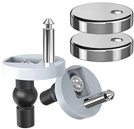 2 Stück Toilleten Sitz Befestigungsset, Toiletten Sitz Schrauben Zubehör, Scharnier für Toilettendeckel Befestigung, Universal Top Fittings Toilettensitzscharniere, für WC-Toiletten-Sacklöcher